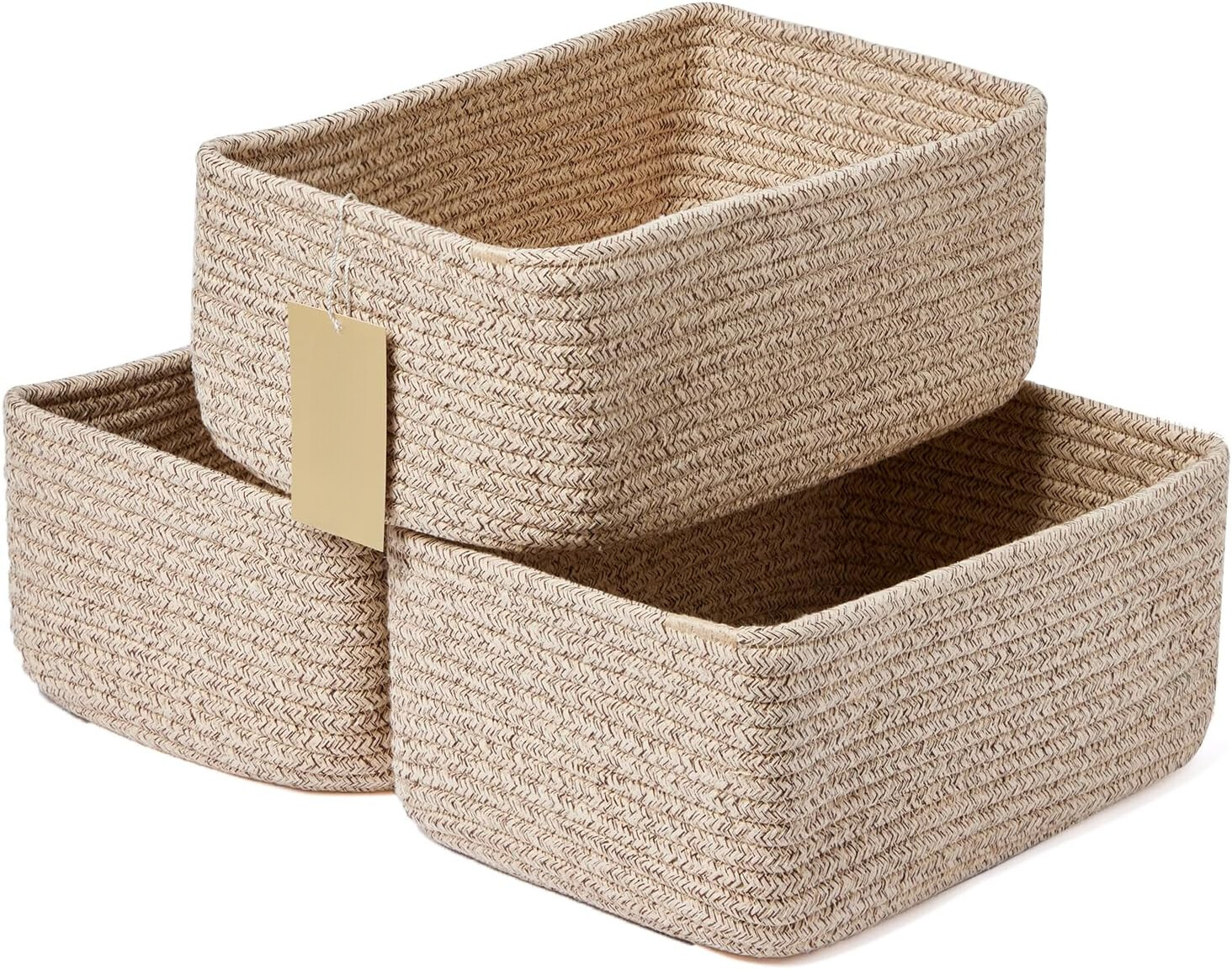 Small Storage Baskets for Organizing,Closet Organizer Bins11.5x7.5x4.7”,3 Pack