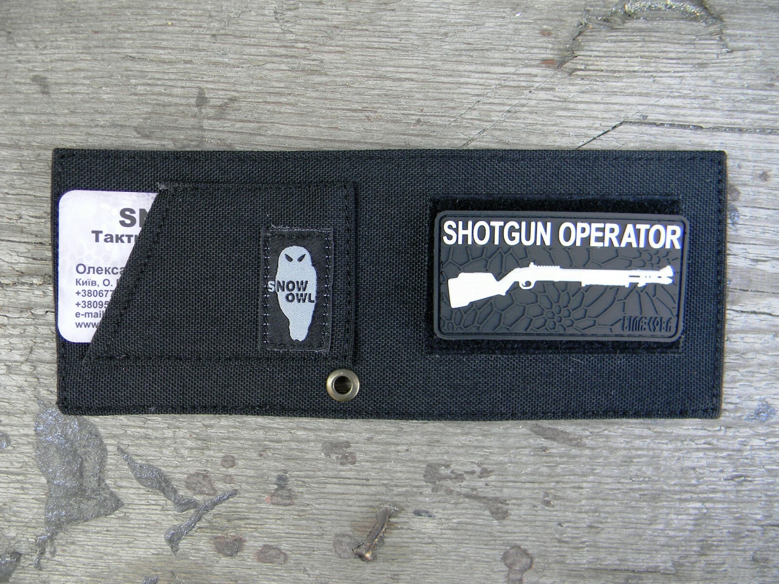 2D pvc rubber tactical morale military army patch “Shotgun operator” bk/wh