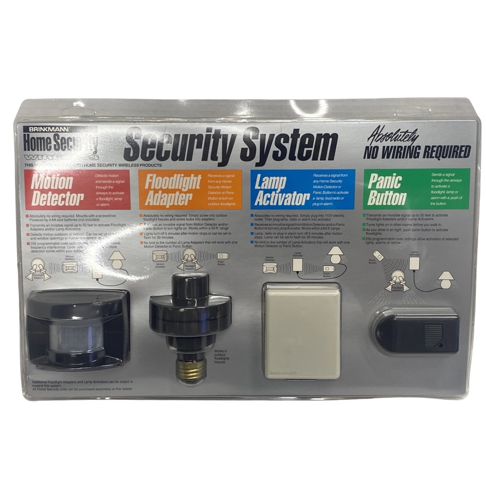 Brinkmann Wireless Home Security Motion Sensor Lamp Adapter Set