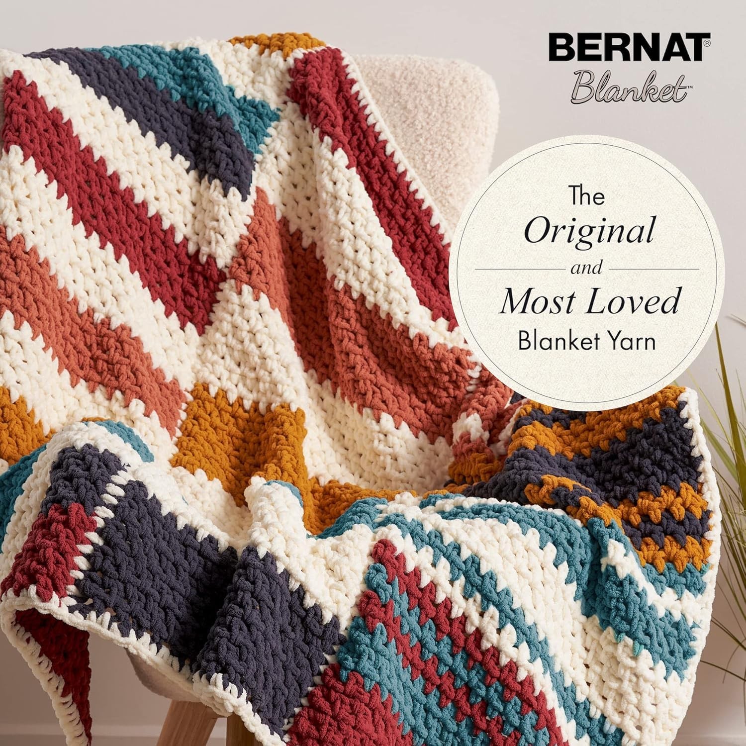 Blanket Ocean Shades Yarn - 2 Pack of 300g/10.5oz - Polyester - 6 Super Bulky...