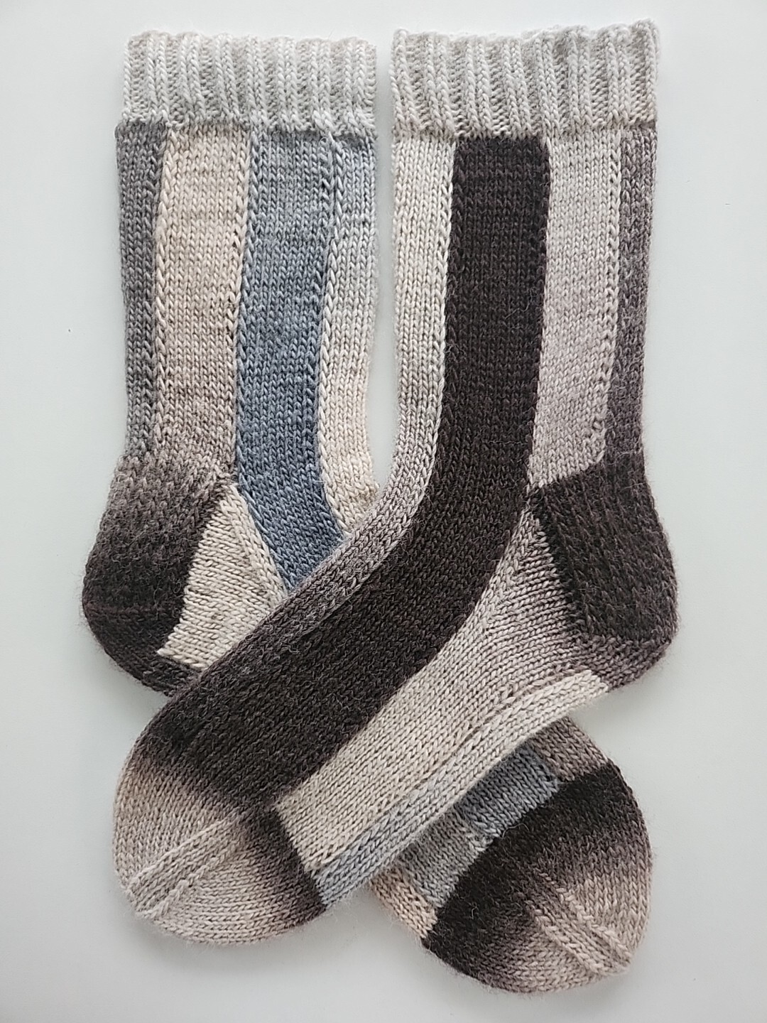 Hand Knitted Wool Socks Size 3-6 #45