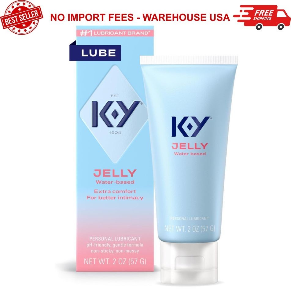K-Y Jelly Water-Based Personal Lubricant, 2 oz, Pack of 1