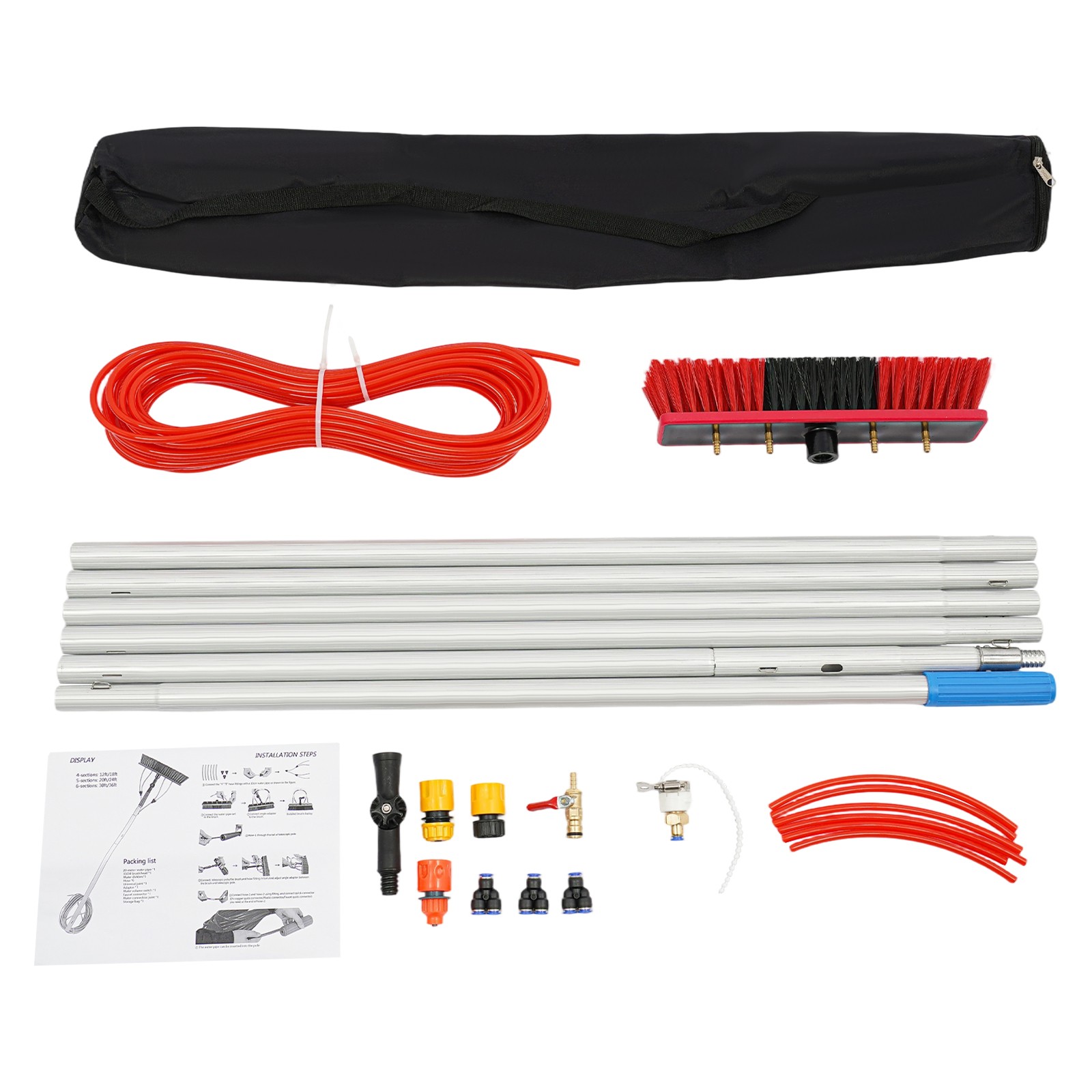 Highly Portable 6m Cleaning Brush & Pole Cleaning Kit for Solar Panel
