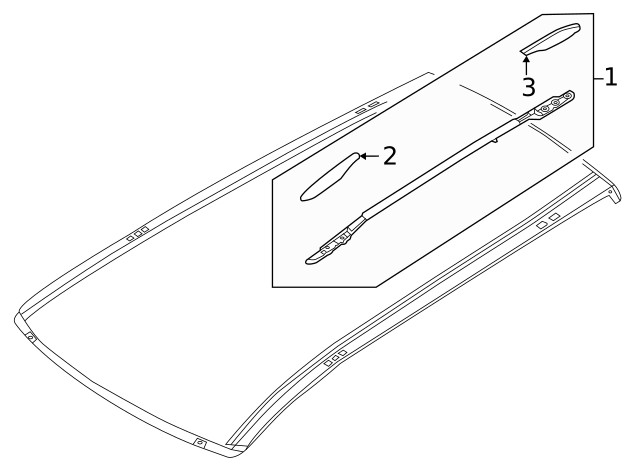 Genuine Nissan Roof Luggage Carrier Side Rail Cap 73873-6TA0A