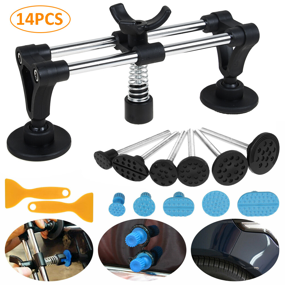 Car Paintless Dent Puller Tabs Bridge Lifter Body Repair Hail Removal Tool Set