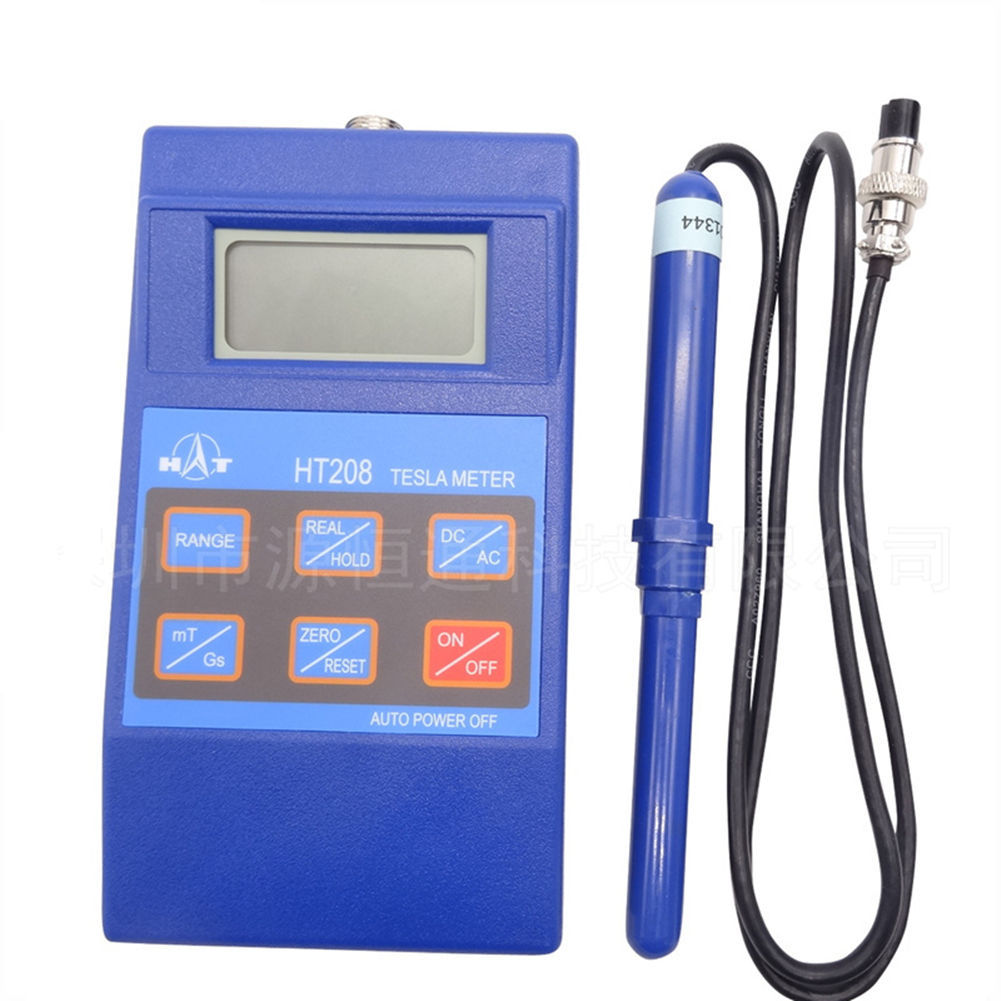 HT208 Digital Tesla Meter Gauss Meter Surface Magnetic Field Tester Gaussmeter