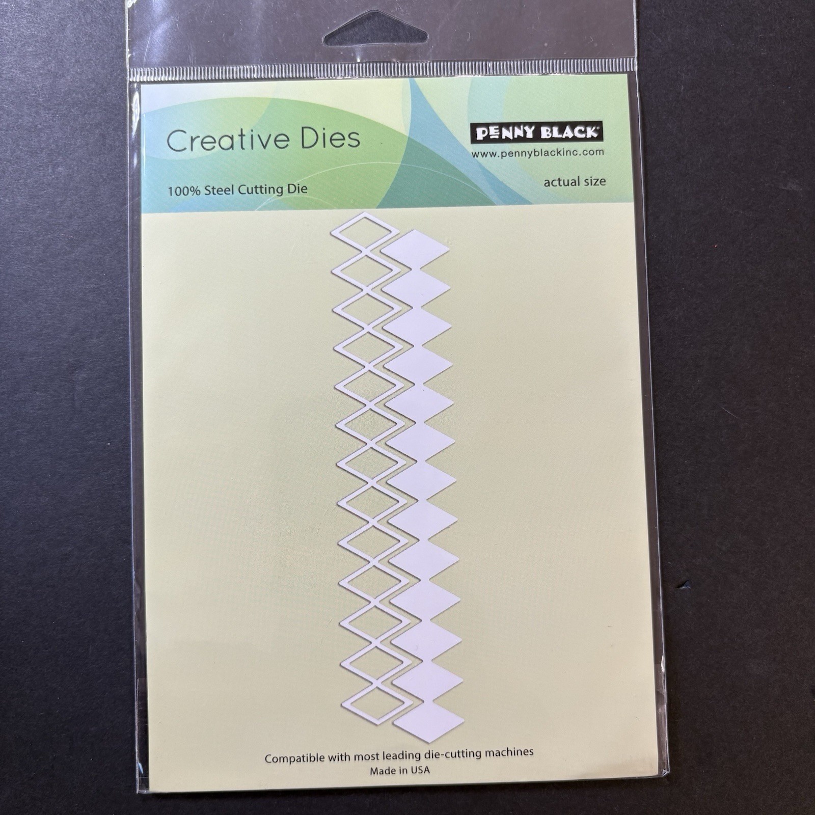 Penny Black Diamond Border & Outline New Set of 2 Metal Cutting Dies 51-140