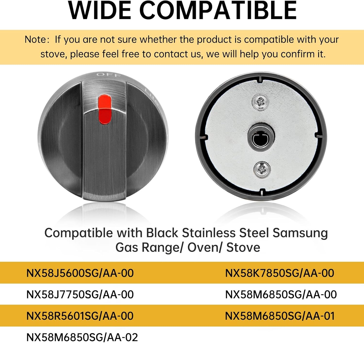 For Samsung Range Oven New Gas Burner Knobs Replacements Dial DG64-00473B
