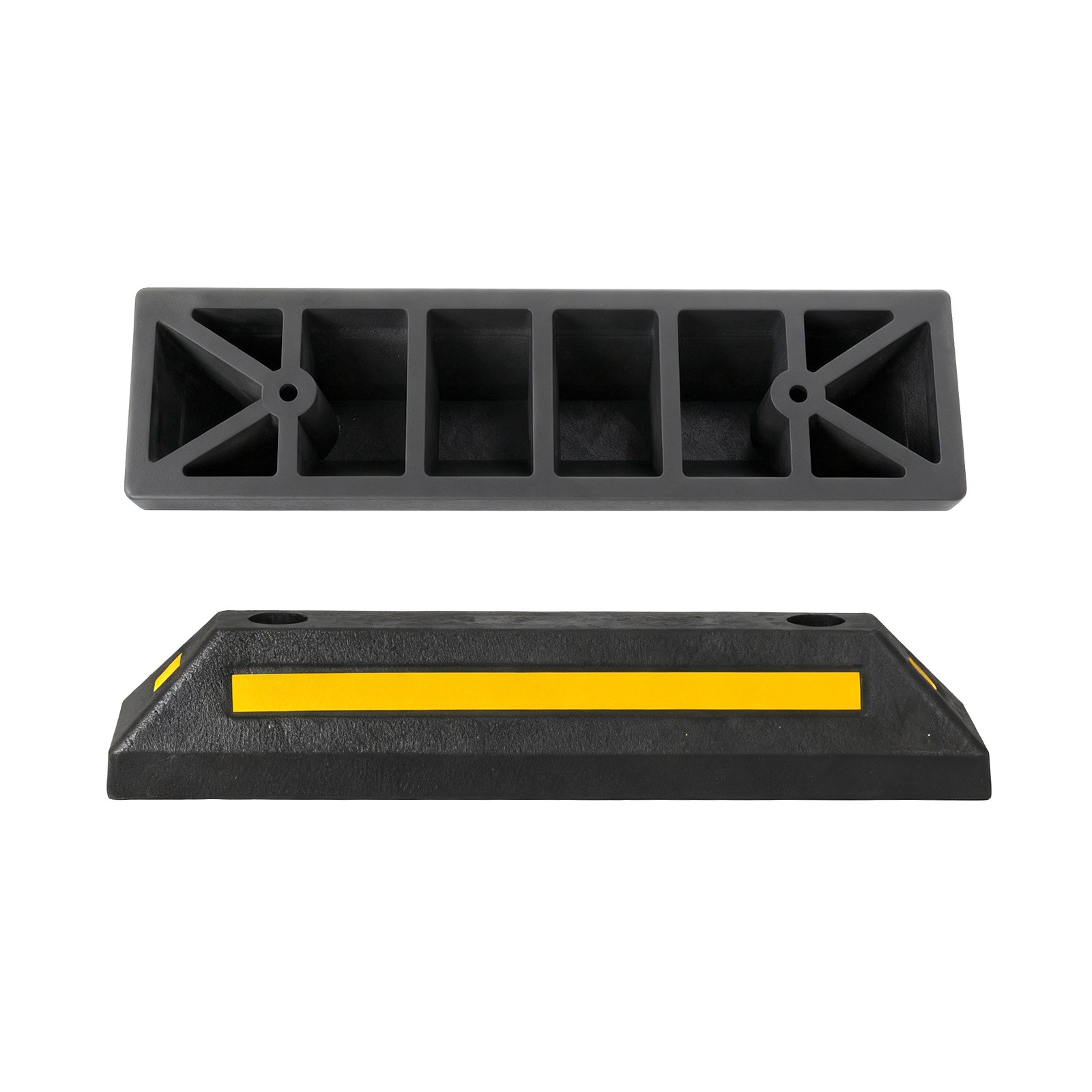 Heavy Duty Rubber Car Parking Stopper 2 Pcs Tire Wheel Stops for Parking Safety