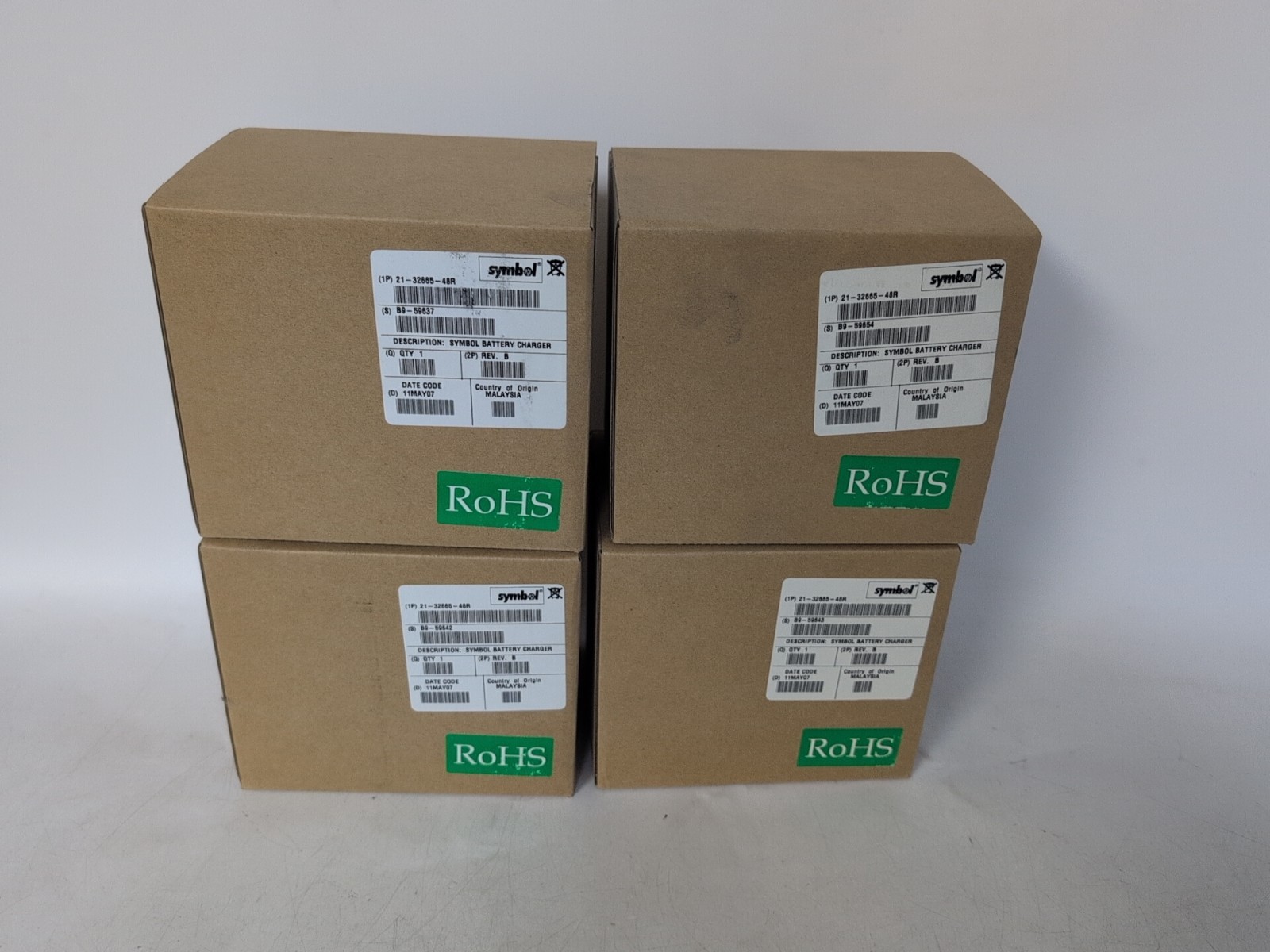 Lot of 4 Symbol 21-32665-48R Battery Charger/Charge Cradle