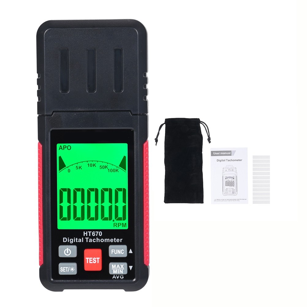 HT670 Optical Tachometer with 630 to 650nm Wavelength for Reliable Detection