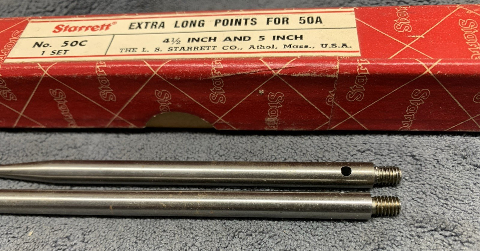 Machinist Tool Starrett Extra Long Points for 50A (NOS) #50C