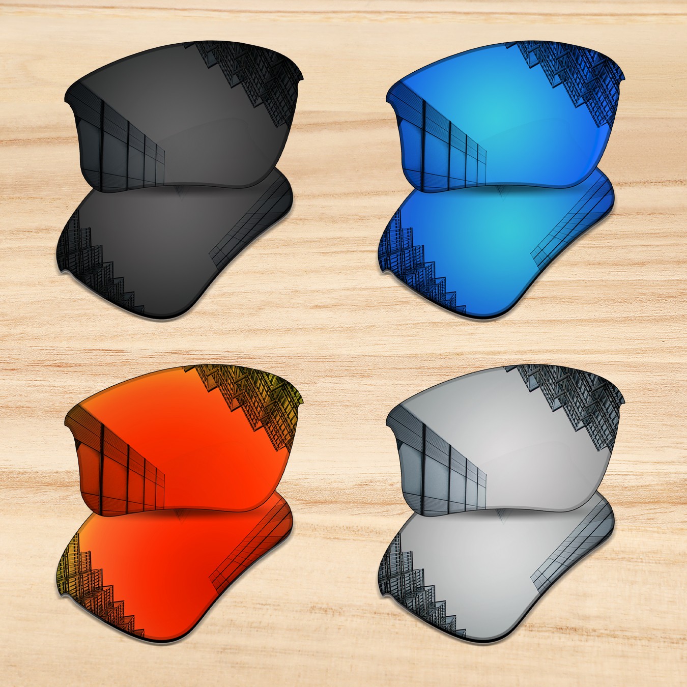 Replacement Lenses for Oakley Flak Jacket XLJ 03-915 05-201 11-004 Sunglasses