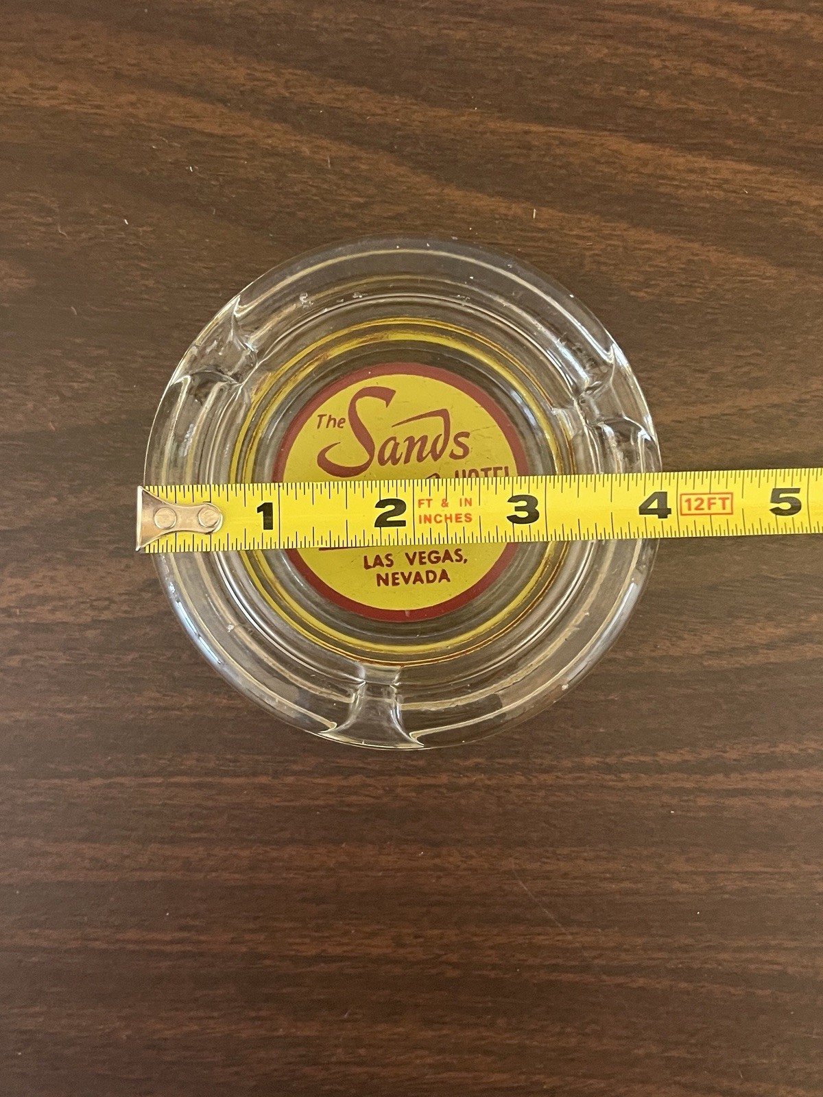 Vintage The Sands Hotel Casino Glass Ashtray Las Vegas Nevada Advertising MCM