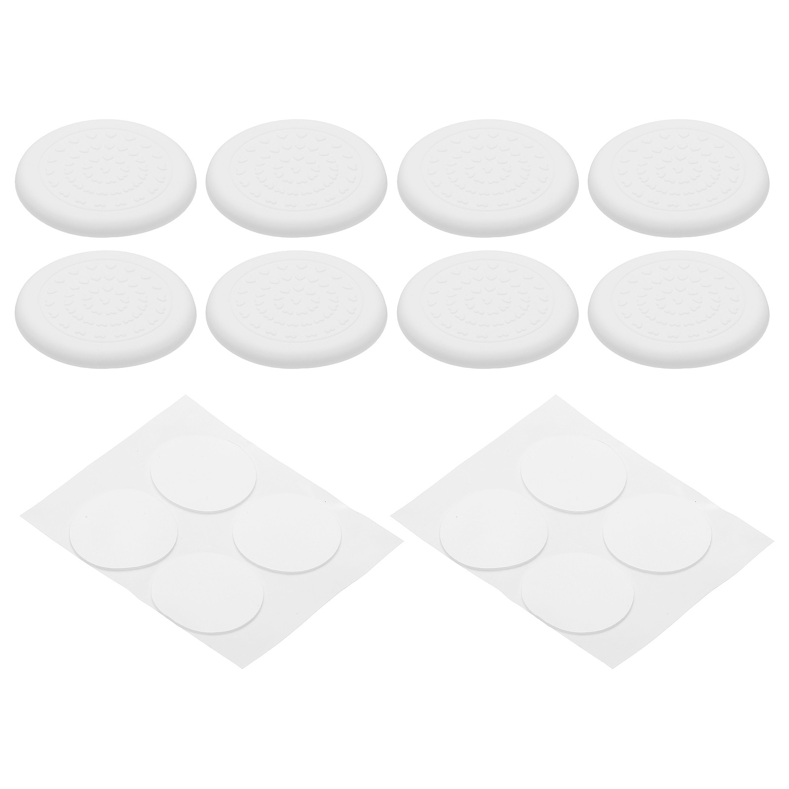 2.4 Inch Non Slip Furniture Pads, 8 Pcs Round Rubber Caster Cups, White
