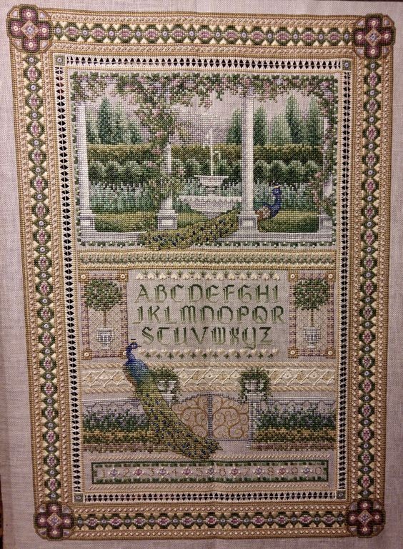 English Garden Sampler Cross Stitch Pattern Teresa Wentzler