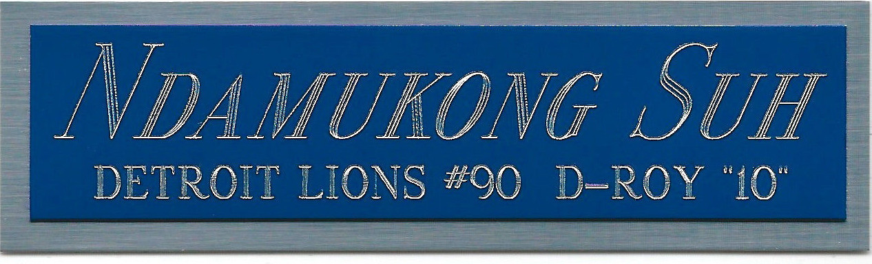 ndamukong SUH LIONS NAMEPLATE FO AUTOGRAPHED Signed Football HELMET JERSEY PHOTO