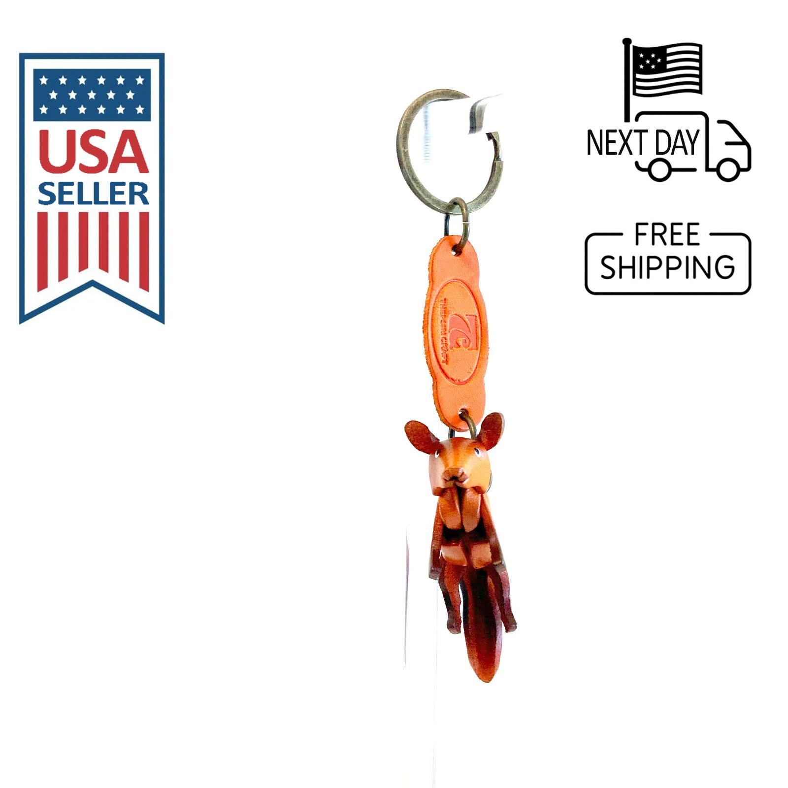 Fox Handmade Leather Keyring