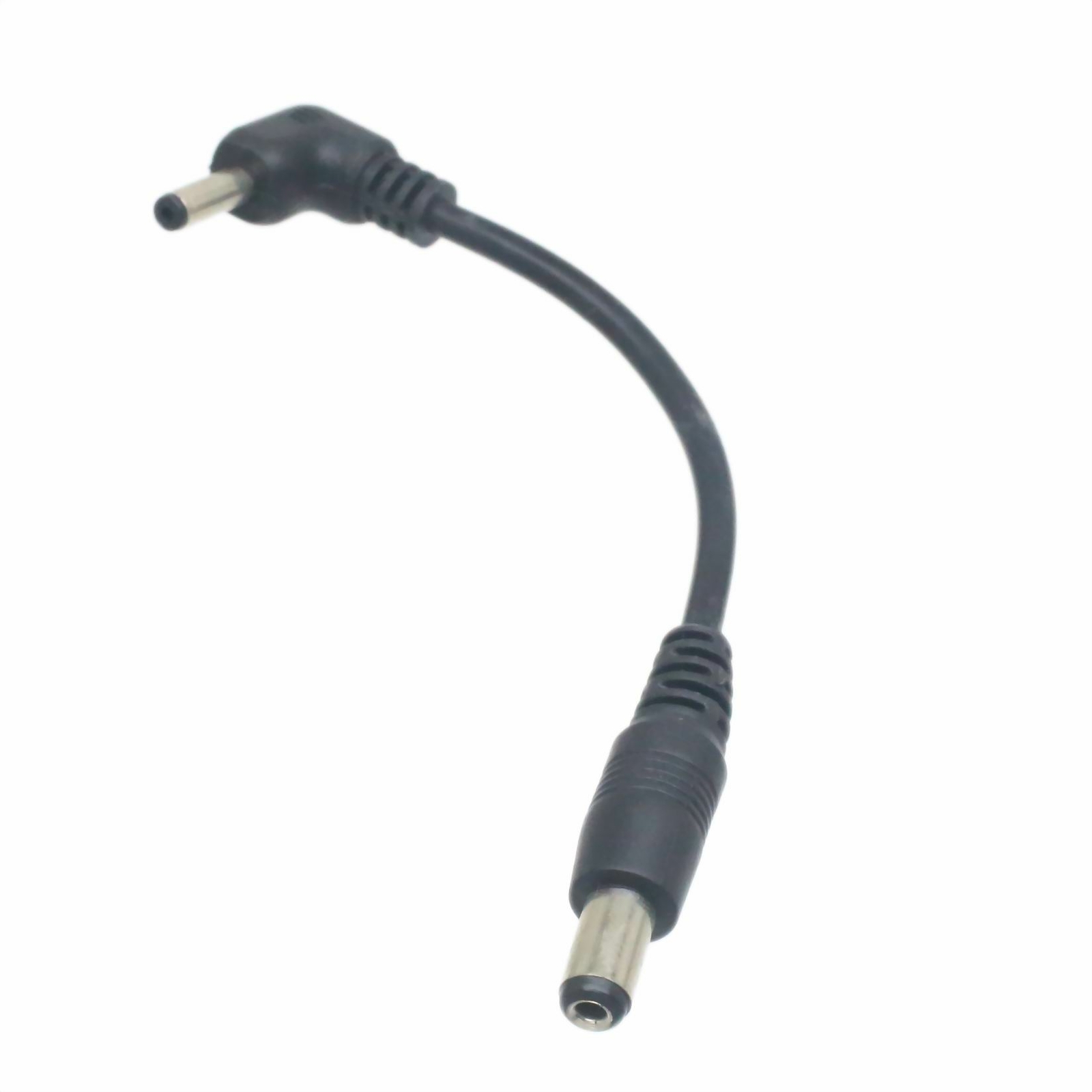2pcs CCTV DC Power Adapter Cable 5.5x2.1mm Male Plug to 3.5x1.1mm Male Plug RA