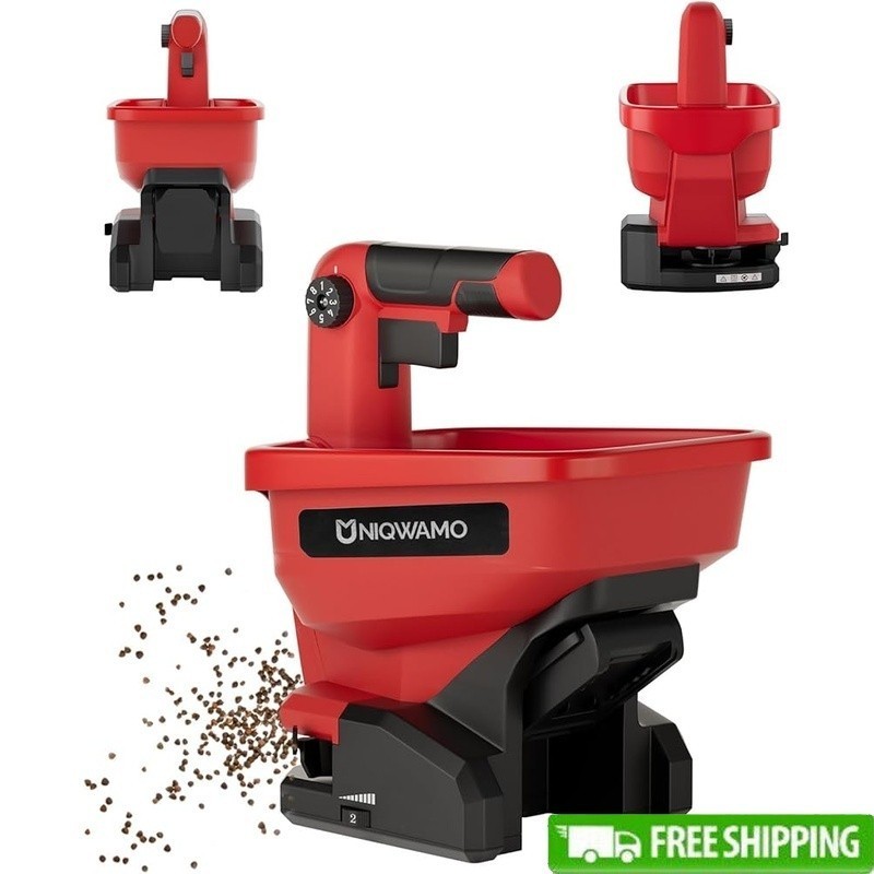 Handheld Seed Spreader 18V Battery Compatible Ergonomic Lawn Garden Use