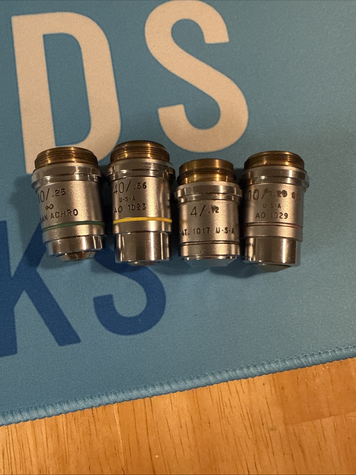 Plan Achro Microscope Lens Set Of 4