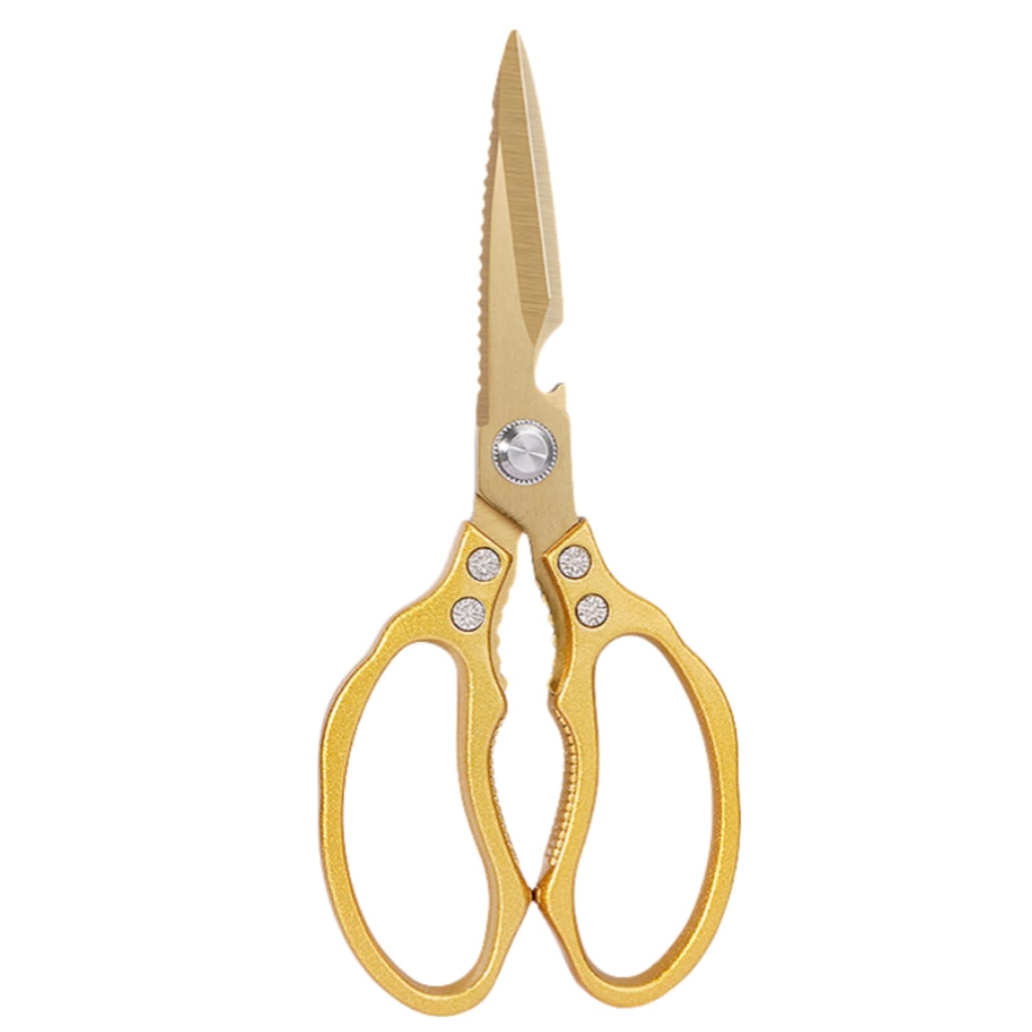 AWinjoy Japanese Gold Kitchen Scissors, Heavy Duty Stainless Steel, All