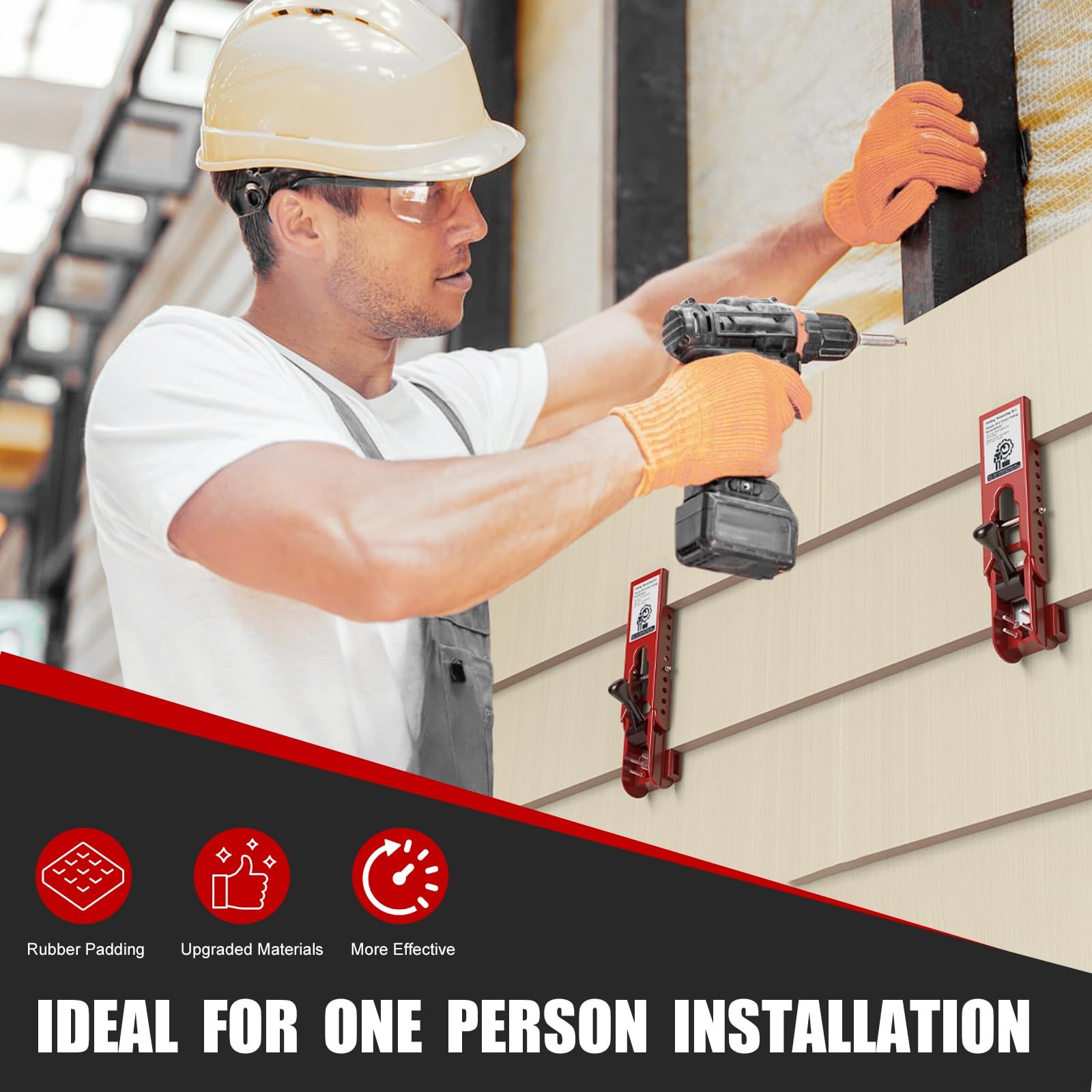 Siding Installation Tools, Mounting Kit, Compatible 5/16- Inch, Red