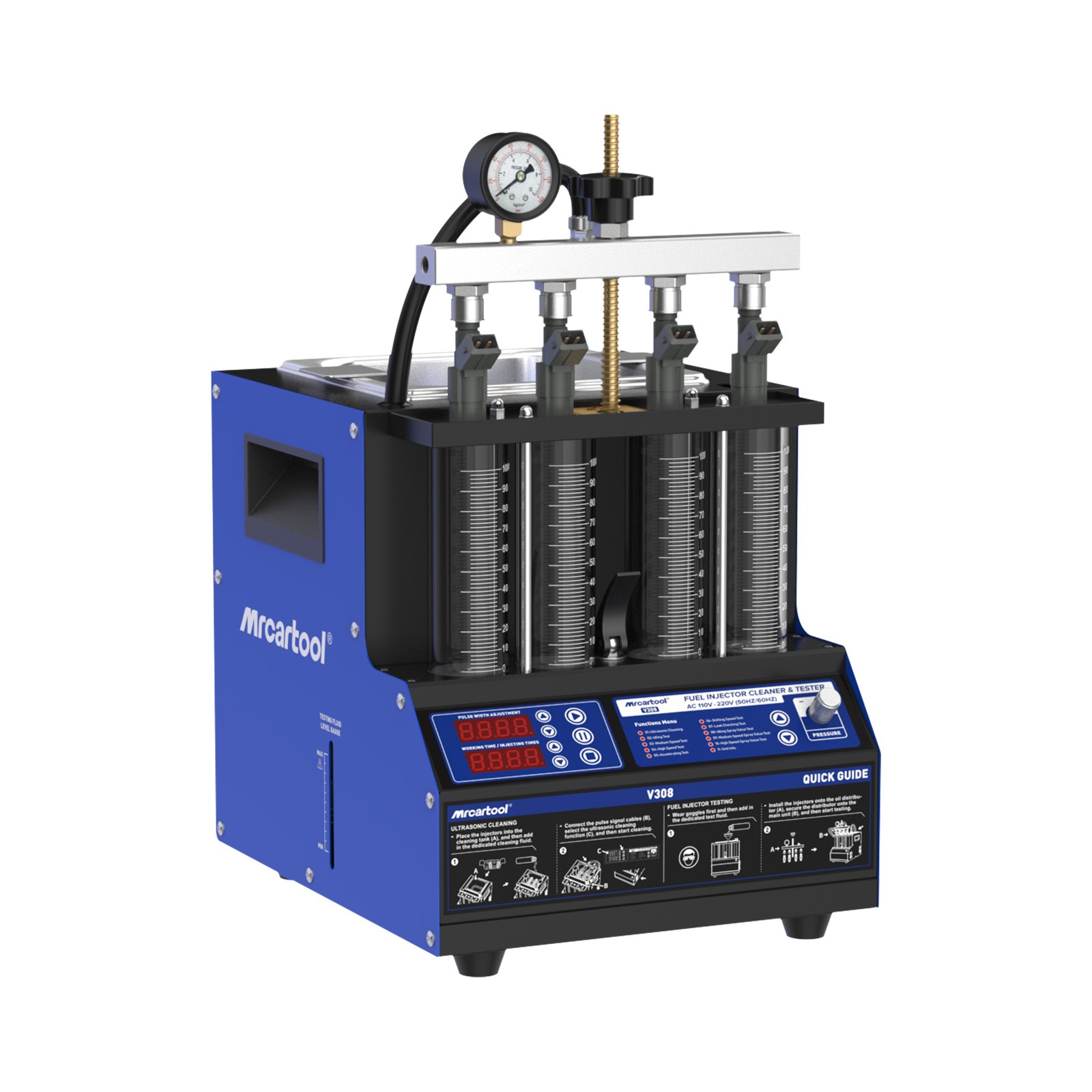 Fuel Injector Flow Tester Diesel Injector Cleaner​ Fuel System Cleaning Machine