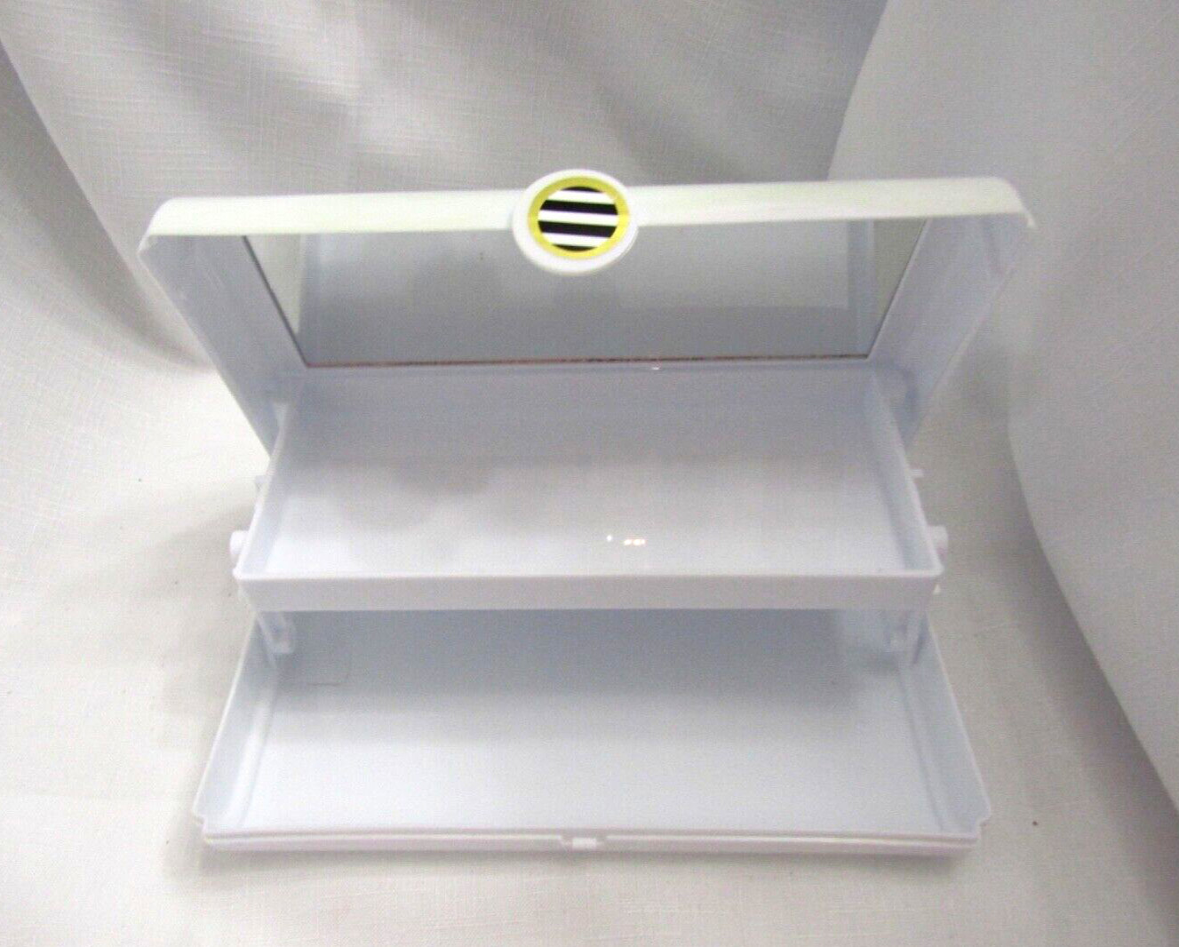 PEARLY-WHITE JEWELRY / ACCESSORY CASE / 2-TIERS / with MIRROR