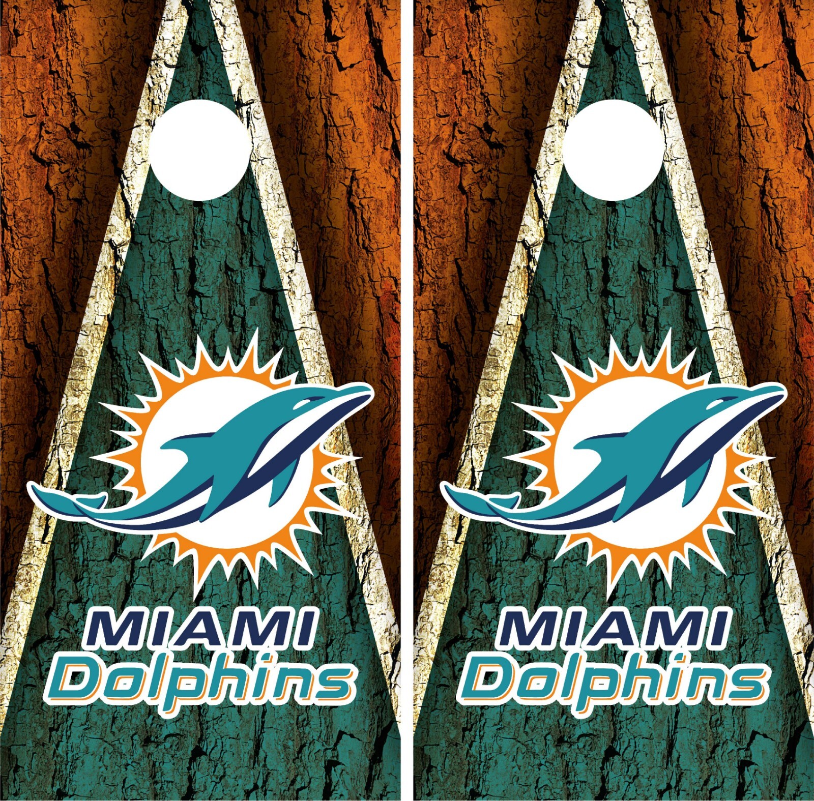 Miami Dolphins Cornhole Board Vinyl Wrap - Decal Sticker VZ554