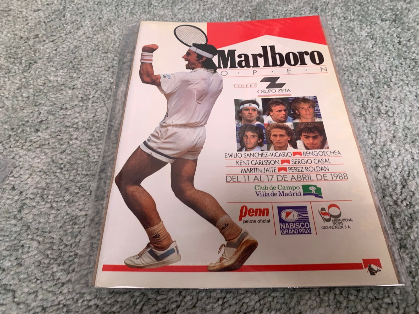 1988 Marlboro Open Villa De Madrid Tennis Program