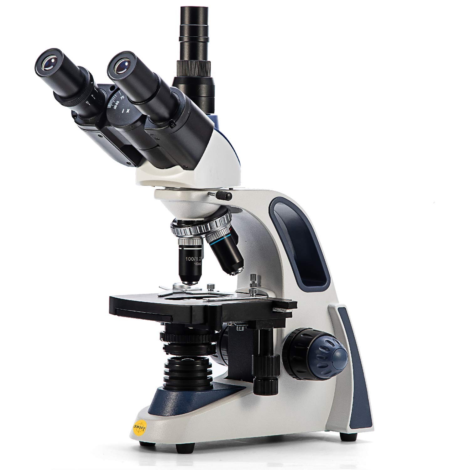 Compound trinocular Microscope, 40X-2500X Digital Lab trinocular Compound LED...