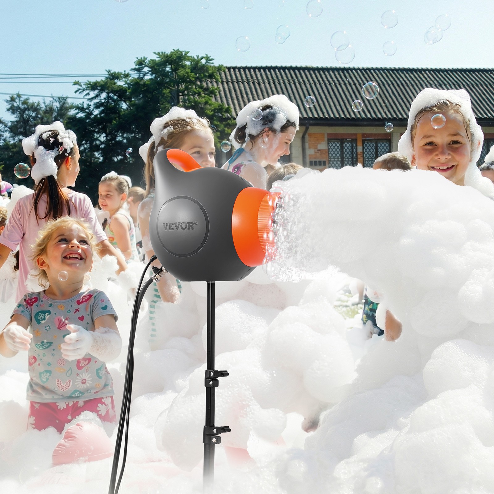 VEVOR Foam Machine Party Foam Cannon 115 W Foam Cannon for Party Grey & Orange