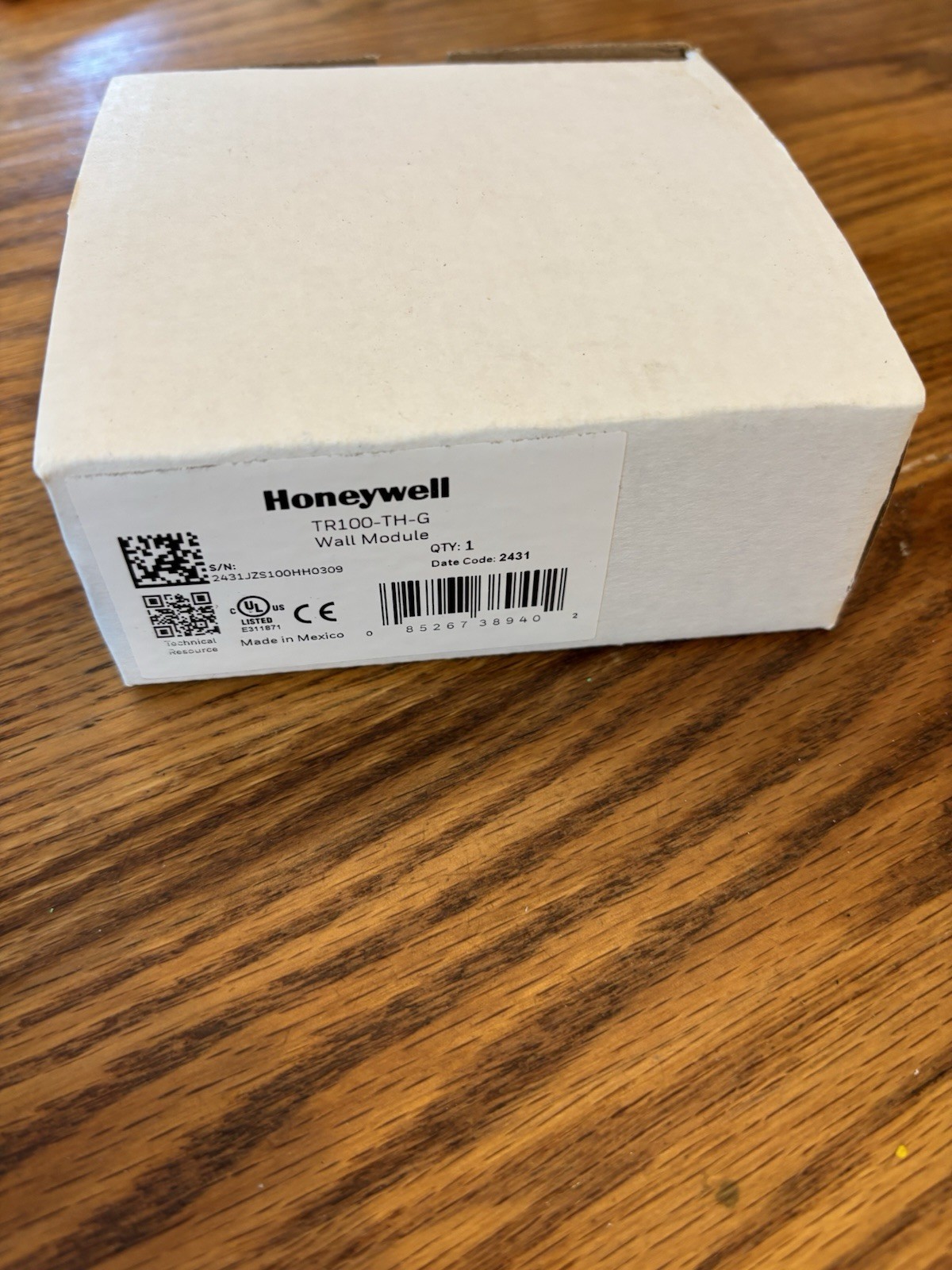 HONEYWELL TR100-TH-G WALL MODULE (BLACK) NEW