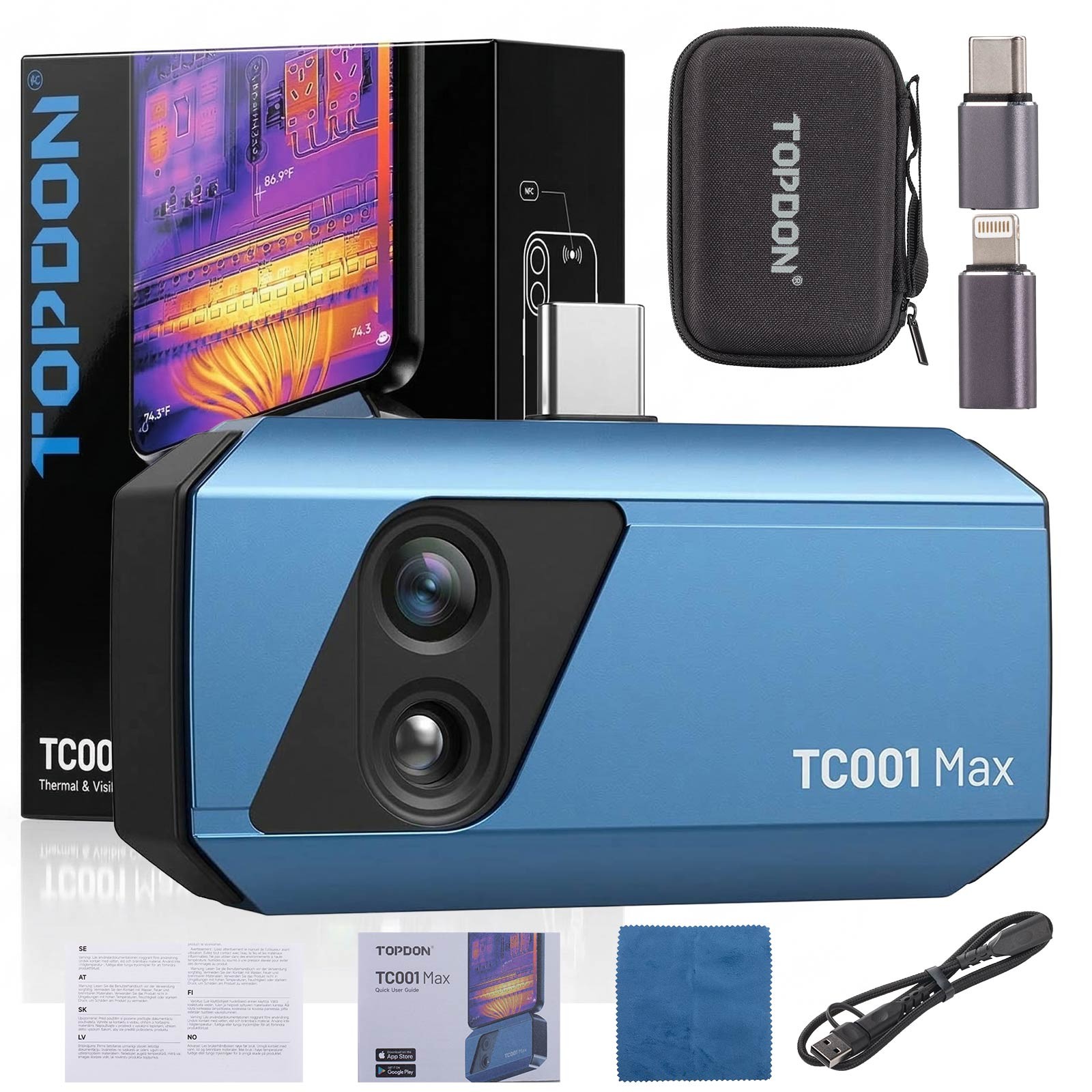 TOPDON TC001 Max Dual-Lens Thermal Imaging Camera for iOS & Android & Windows