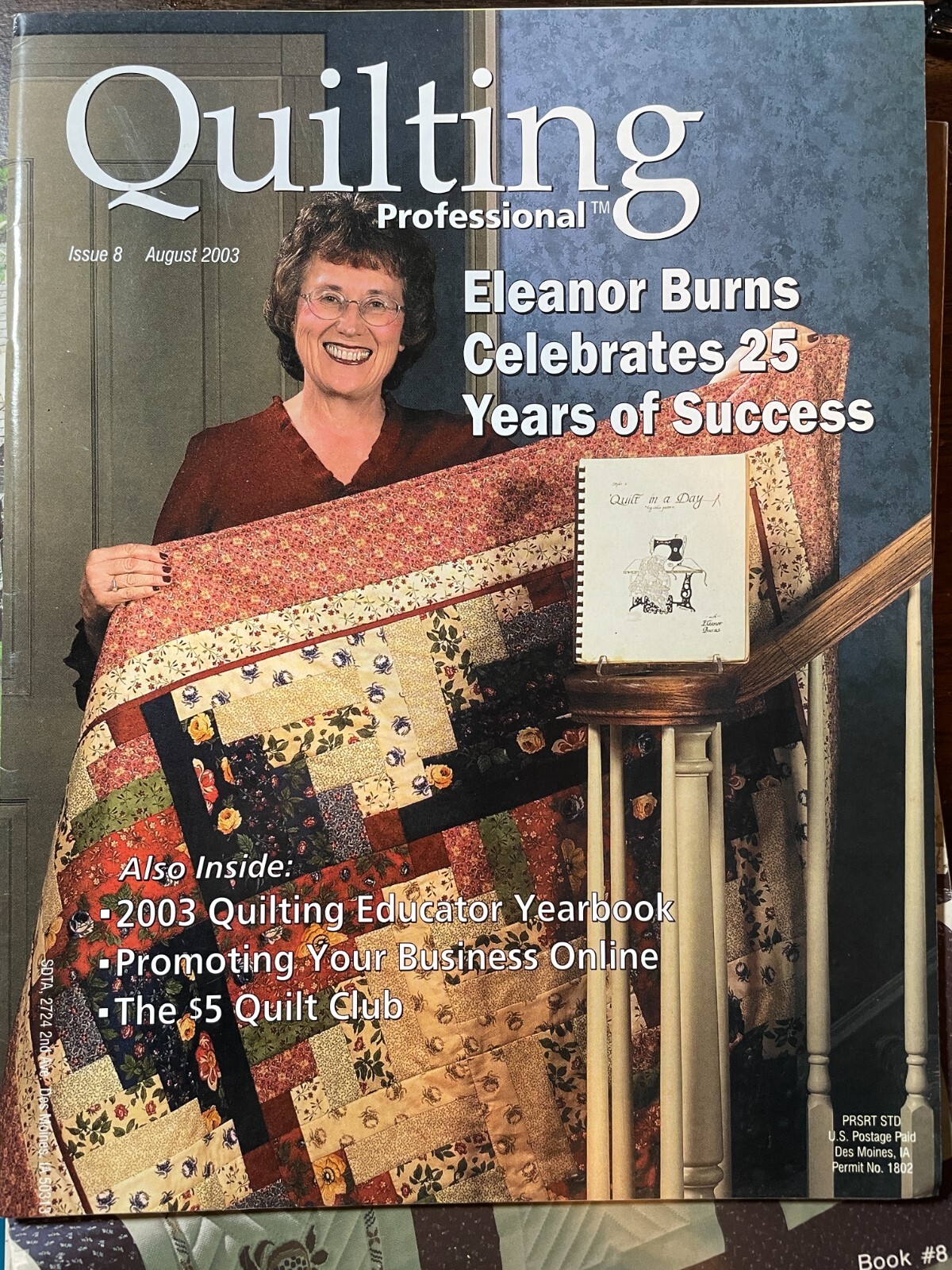 Quilting Professional Eleanor Burns 25 Years of Success August 2003 Magazine