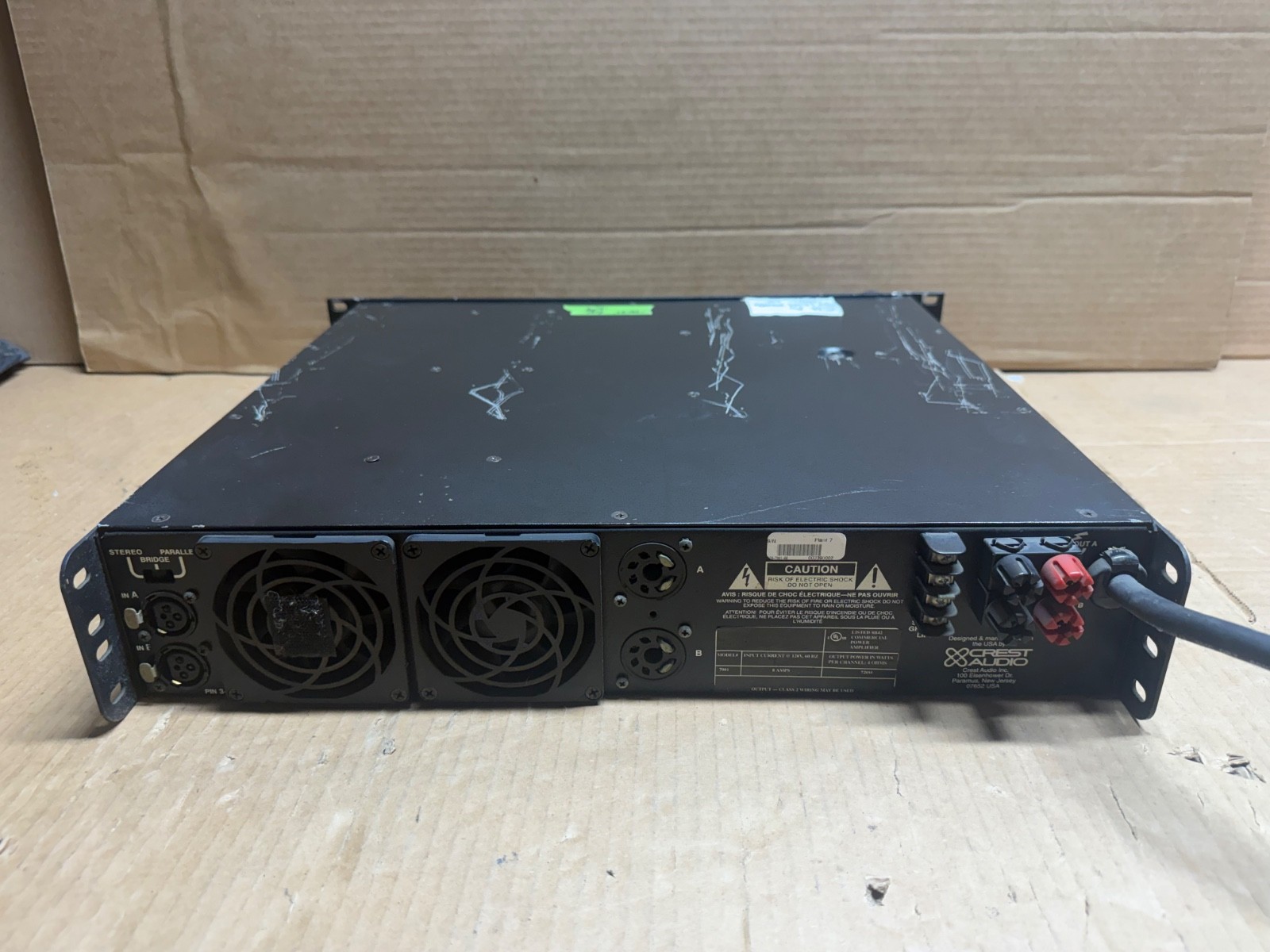 CREST AUDIO 7001 PROFESSIONAL POWER AMPLIFIER - SEE DESCRIPTION