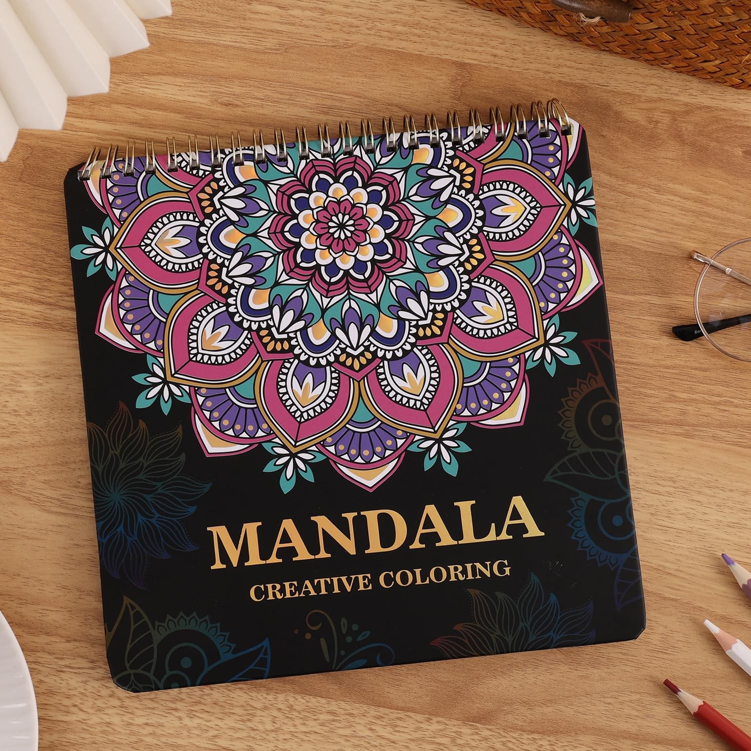 Mandala Coloring Book for Adults Relaxation and Teens Stress Relief, Spiral Colo