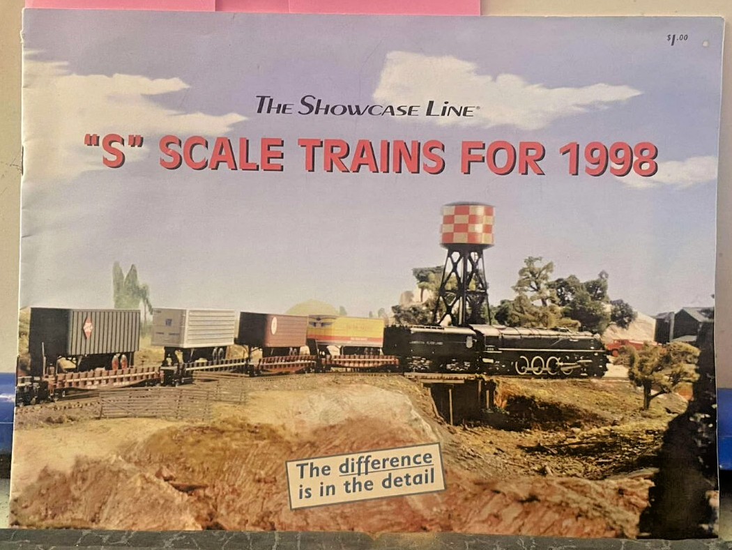 Showcase Line "S" Scale Model Train Catalog 1998