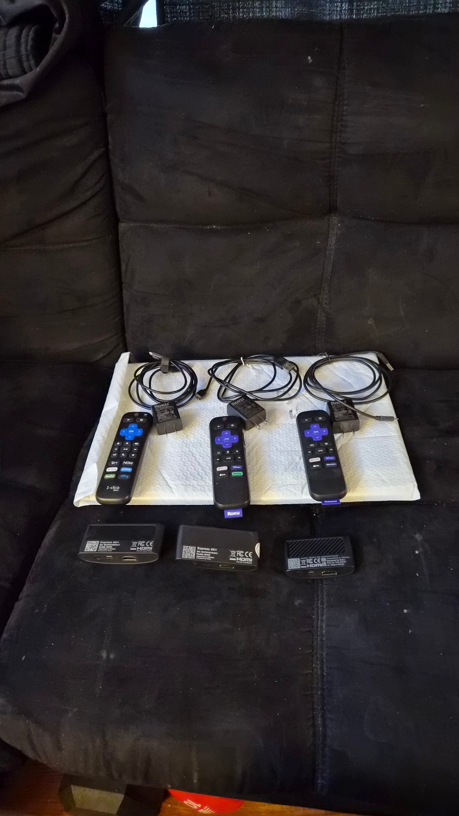 Roku Express 4K+ 3941 HDR Media Streamer x 2 plus 1 HD {please read Description}