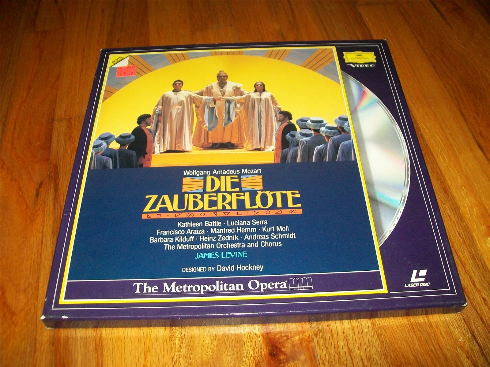 DIE ZAUBERFLOTE 2-Laserdisc LD BOXED SET OPERA EXCELLENT VERY RARE JAMES LEVINE