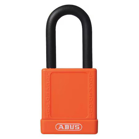Abus 74/40 Ka Orange Lockout Padlock, Keyed Alike, Plastic-Covered Aluminum,