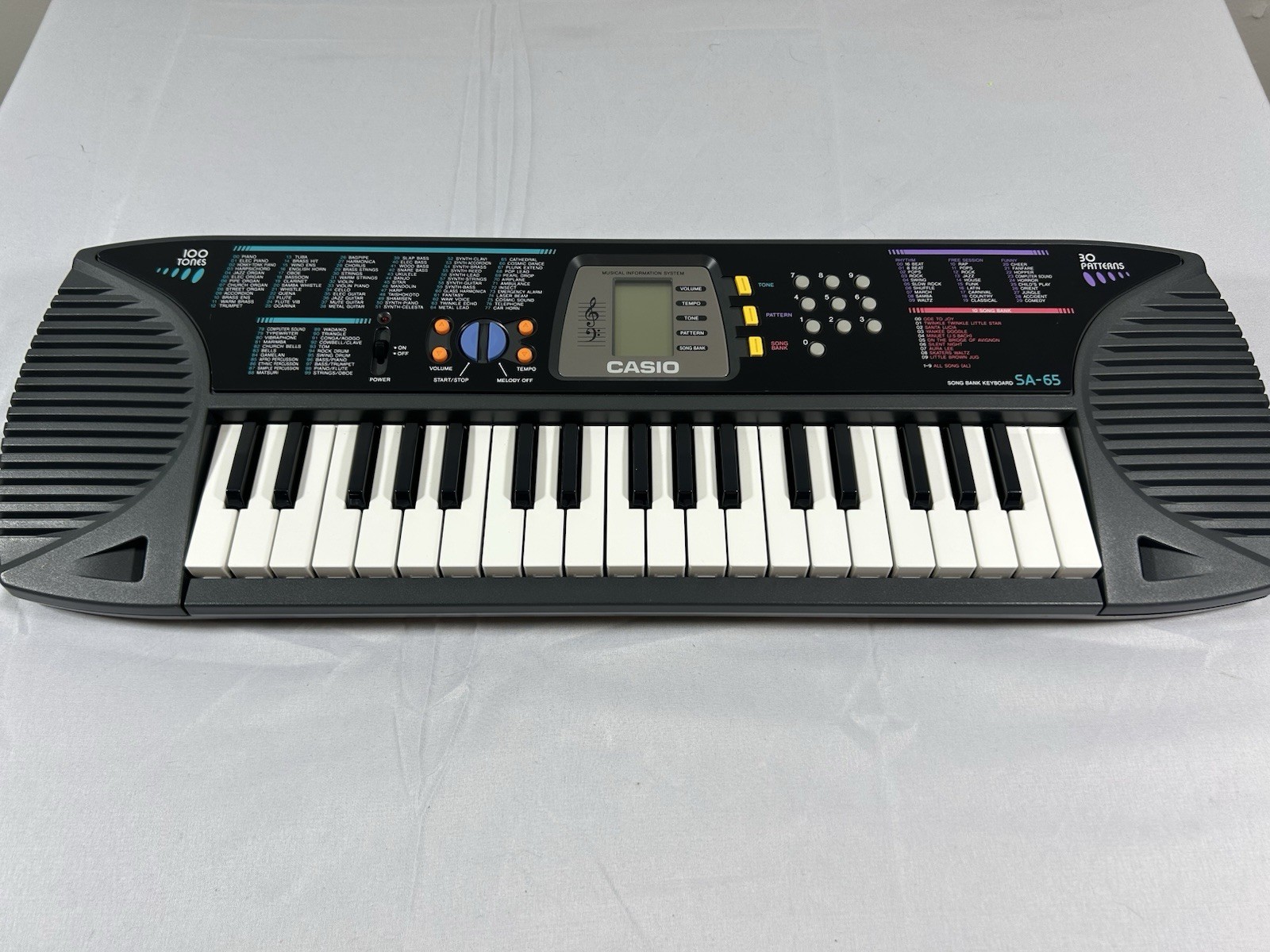 Vintage CASIO Song Bank Portable Keyboard SA-65 Electronic Piano Synthesizer