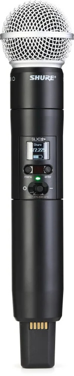 Shure SLXD2+ Wireless Handheld Transmitter with SM58 Microphone Capsule - G57