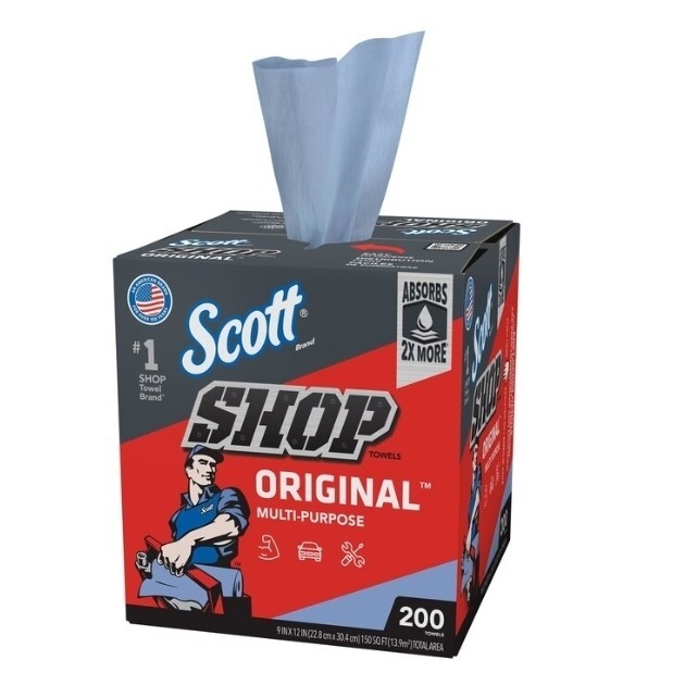 Scott Blue Shop Towels in a Box - 200 Sheets FREE SHIPPING