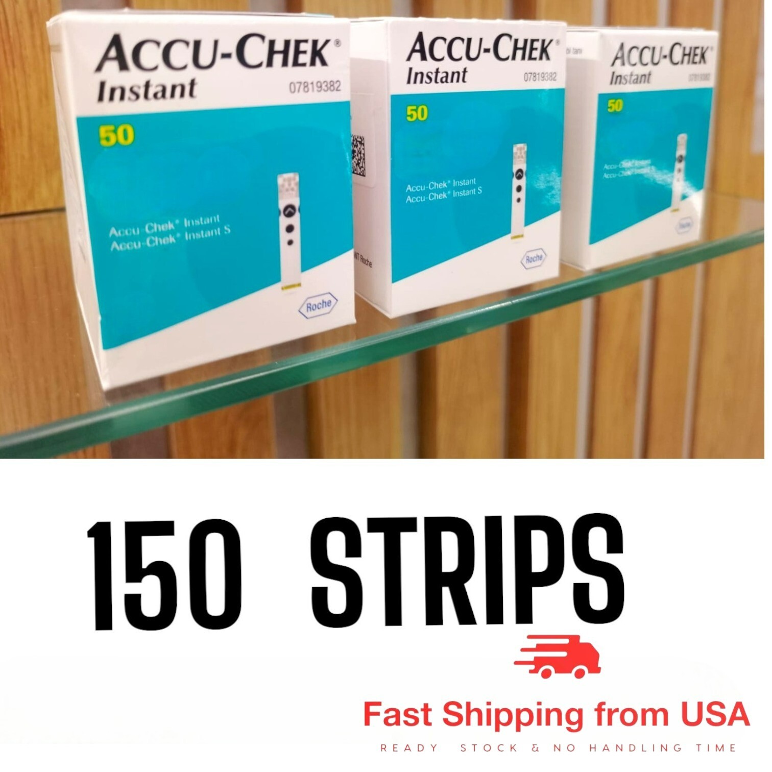 150 Accu-Chek Instant Test Strips ,From USA Exp:09/2027-NO IMPORT FEE!!!
