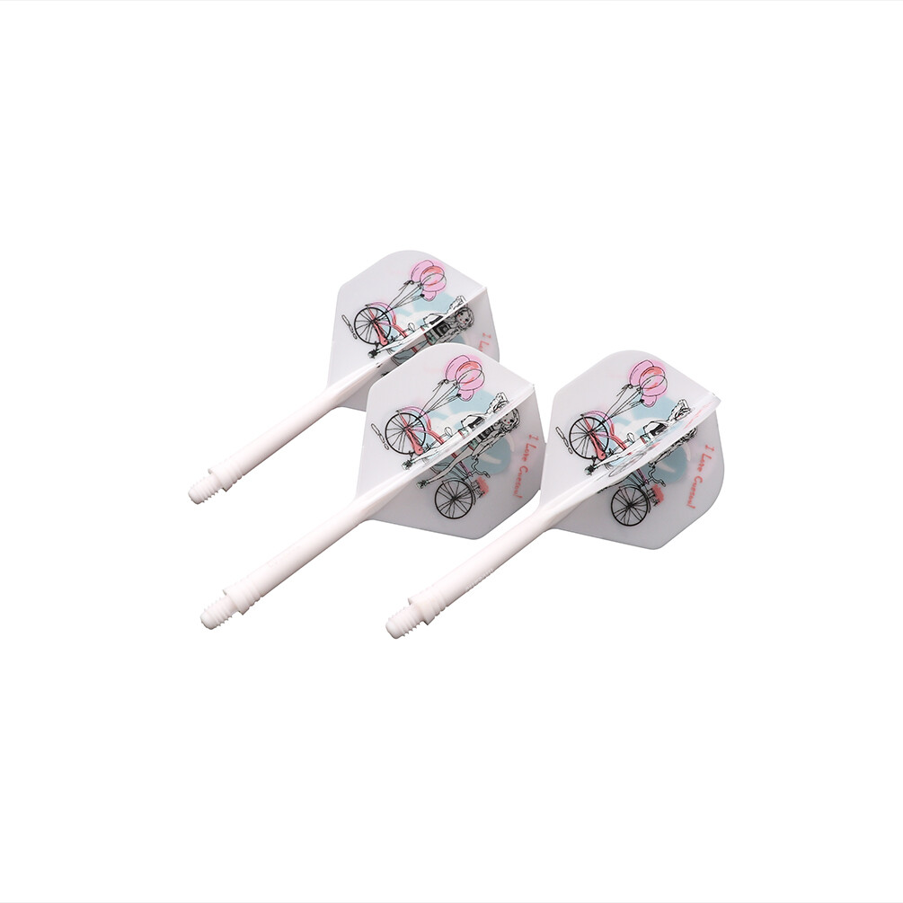 CUESOUL Rost Integrated Dart Shaft and Dart Flights Standard Shape Print,M-28mm