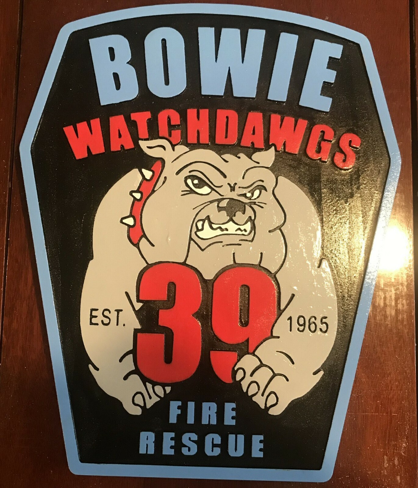 Bowie Fire Rescue 3D routed patch plaque sign Carved Custom