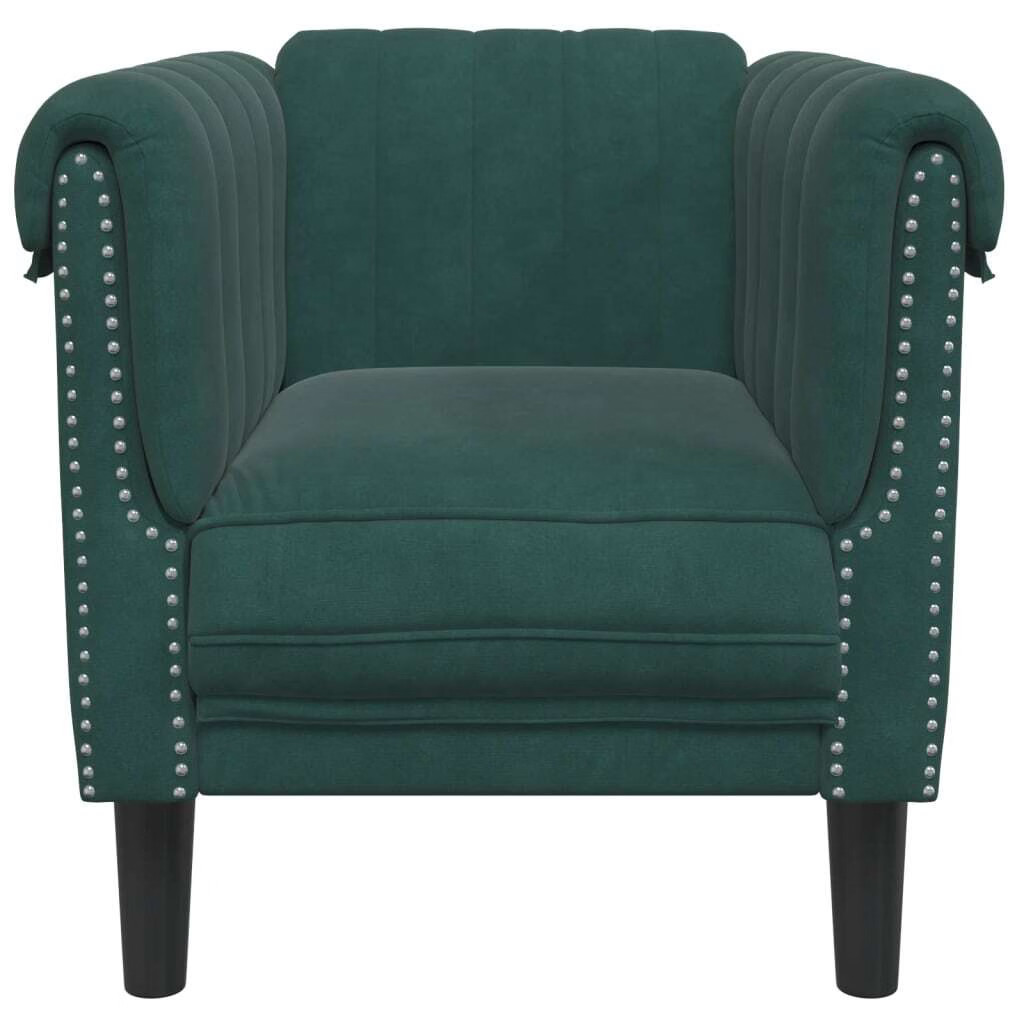 Sofa Chair Dark Green Velvet