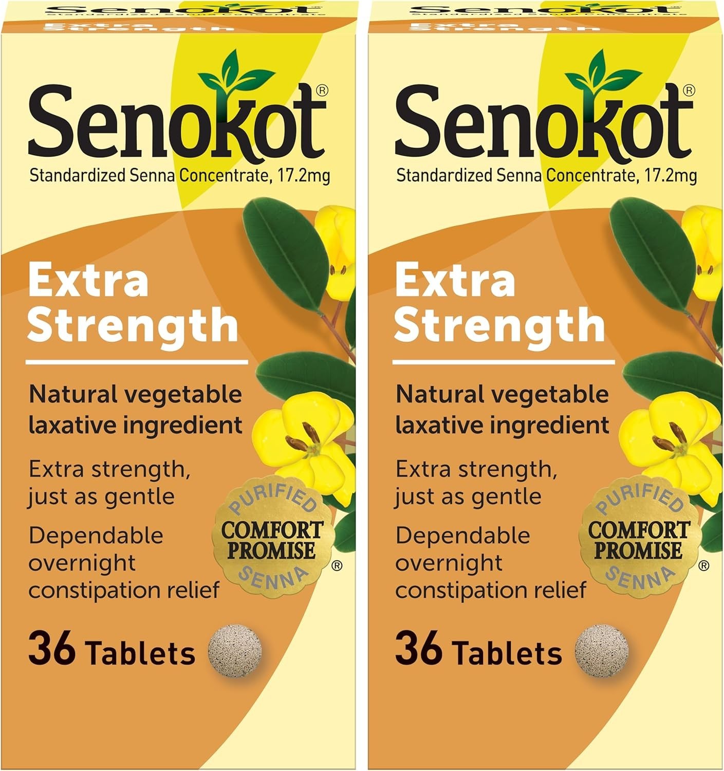 Senokot Extra Strength Natural Vegetable Laxative for Gentle Overnight Relief...
